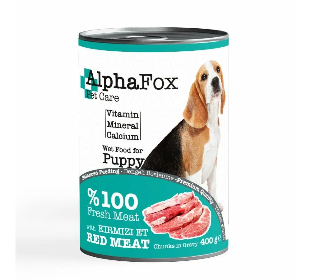 Alpha Fox Kırmızı Etli Yavru Köpek Konservesi 400 Gr