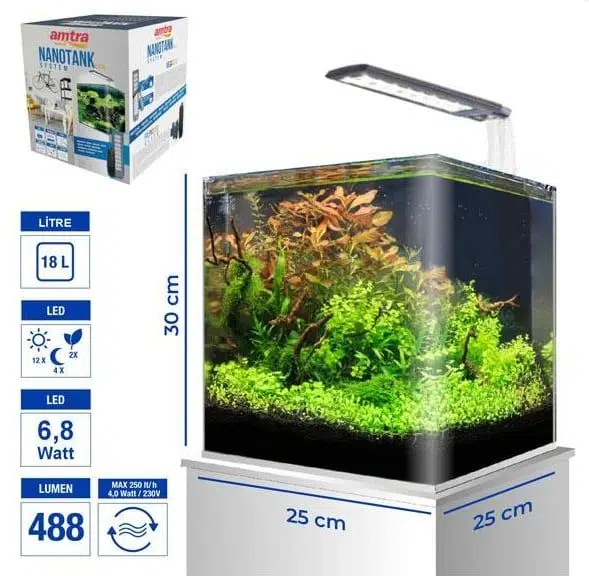 AMTRA NANO TANK 20 SET AKVARYUM 25*25*30 CM 18 LT