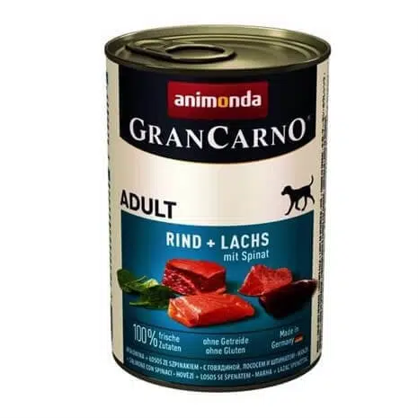 Animonda Gran Carno Sığır Etli Ispanaklı Yetişkin Köpek Konservesi 400 Gr