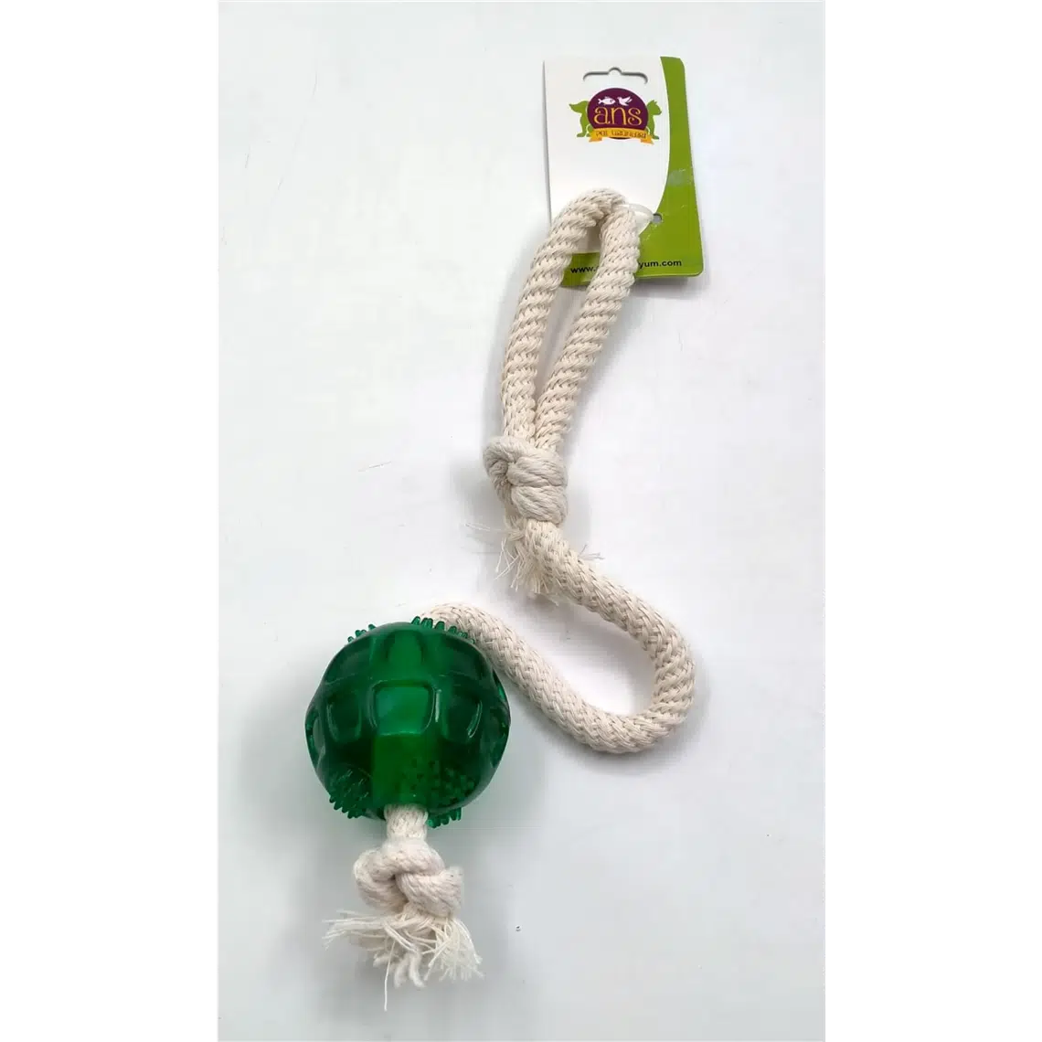 Ans Köpek Oyuncak Tutmalı İpli Kauçuk Top 6CM