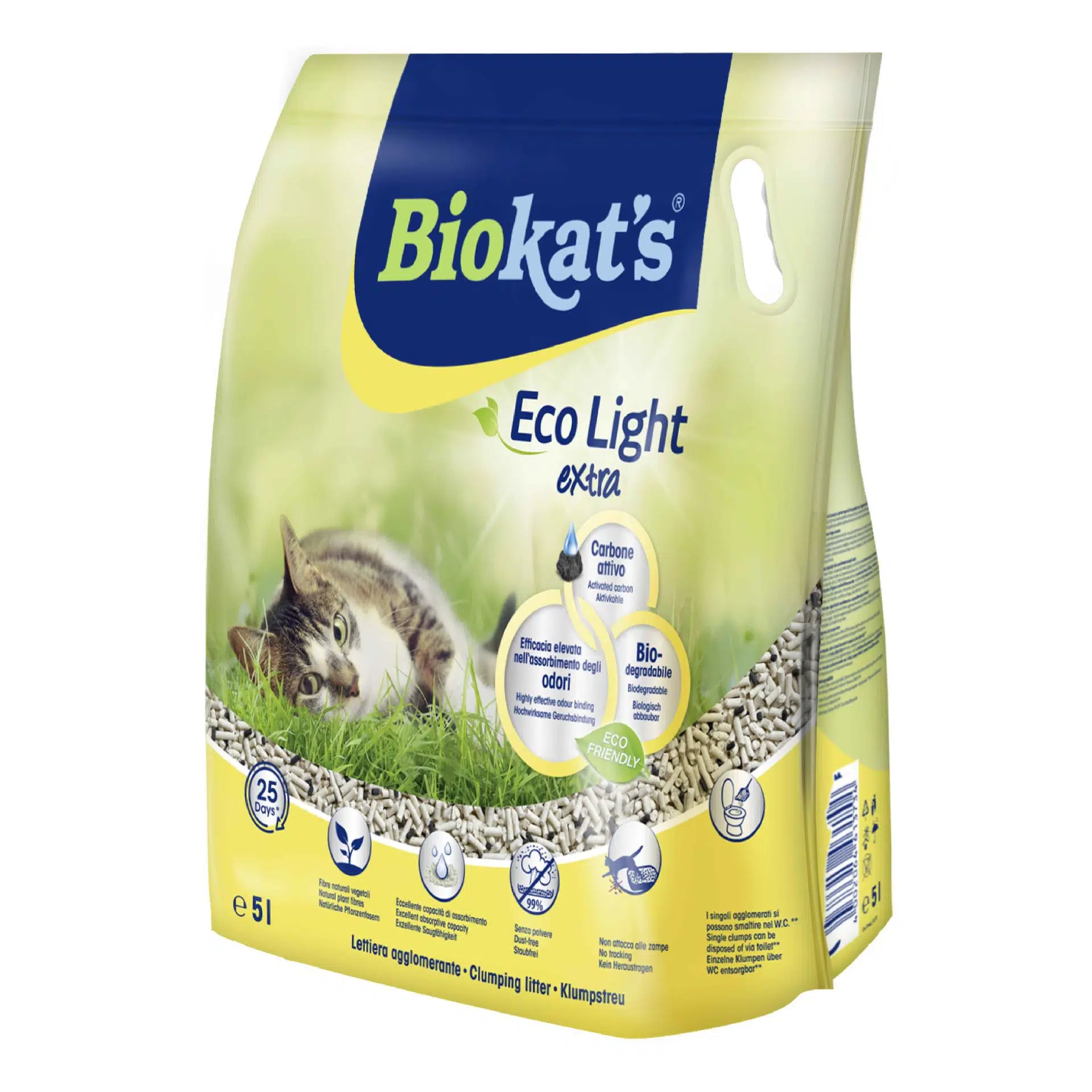Biokat's pelet kedi kumu 5 lt eco lıght extra carbon