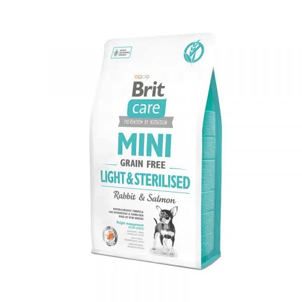 Brit Care KP Hypo. Light Sterilised Mini Rabbit&Salmon 2 Kg #Tahılsız
