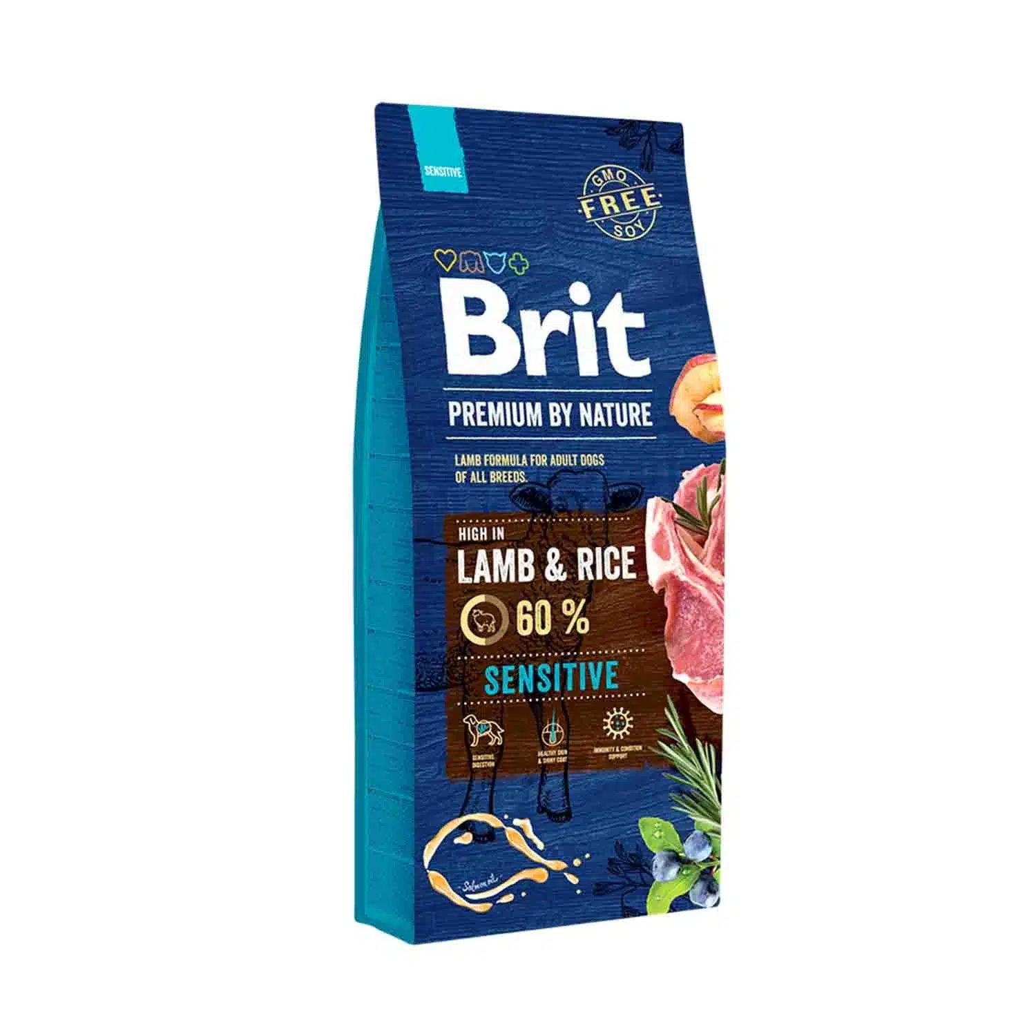 Brit Premium By Nature Sensitive Kuzu Etli Pirinçli Yetişkin Köpek Maması 15 kg