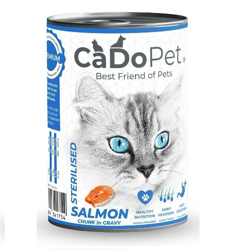 Cadopet Somonlu Gravy Soslu Kısır Kedi Konservesi 400 gr