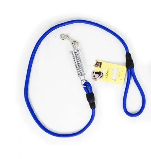 Cadopet Yaylı Şok Emicili Gezdirme İpi Mavi 120 cm