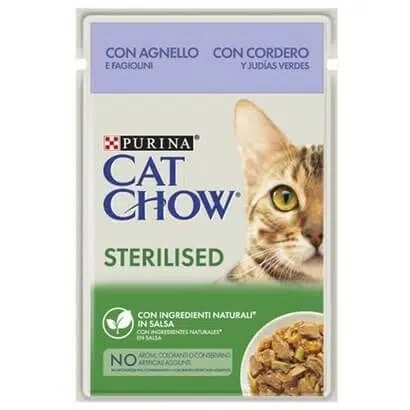 Cat Chow Kuzu Etli ve Yeşil Fasulyeli Kısırlaştırılmış Kedi Konservesi 85gr