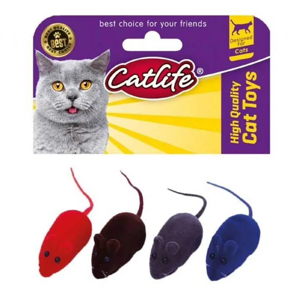 Catlife 4'lü Plastik Sesli Fare Kedi Oyuncağı 202718