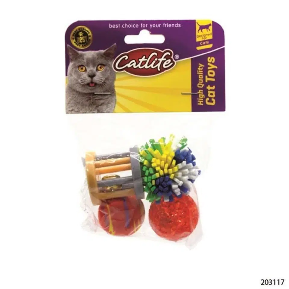 Catlife 4'lü Zilli Karışık Kedi Oyuncağı 203117
