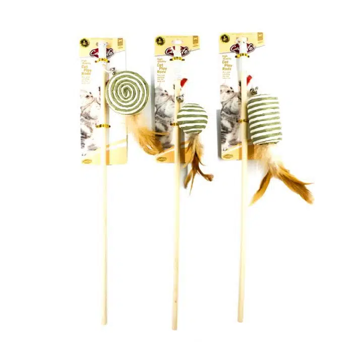 Catlife ahşap sap karışık desen hasır uç olta 203599