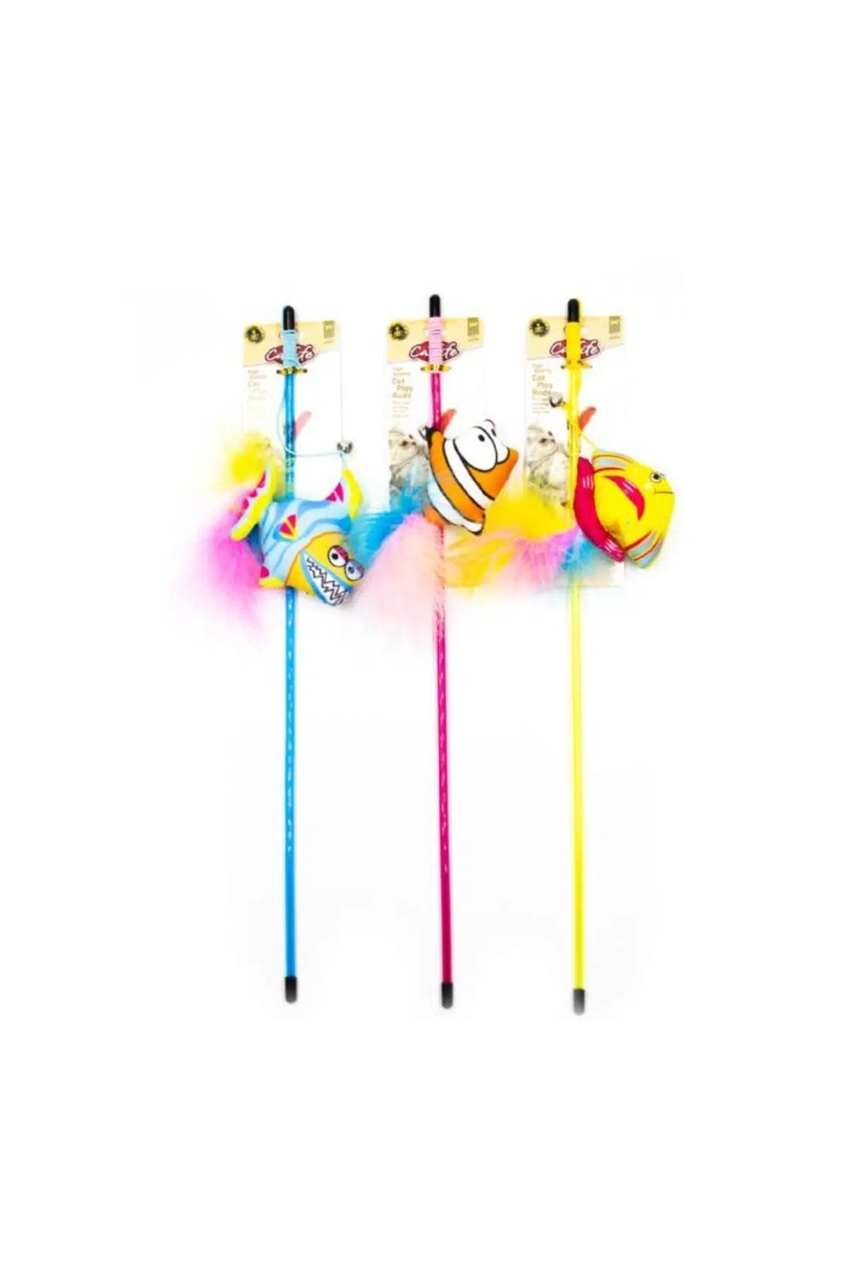 Catlife Kediler Için Oyuncak Olta Zilli Tüylü Balık