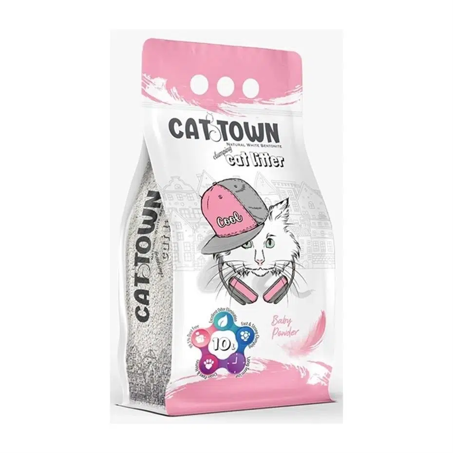 Cattown Bebek Pudralı Bentonit Kedi Kumu 10 Lt