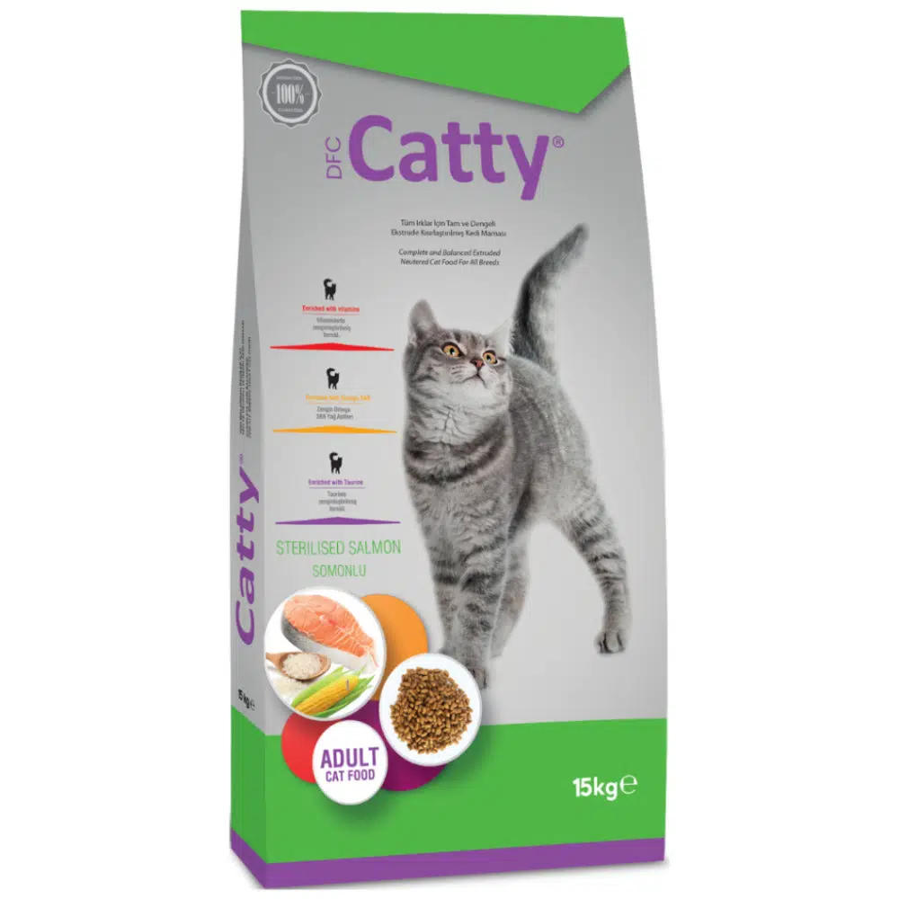 Catty Somonlu Kısırlaştırılmış Yetişkin Kedi Maması 15 kg