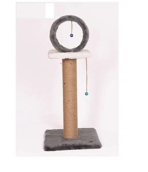 Çemberli Tablalı Kedi Tırmalama Gri 78cm