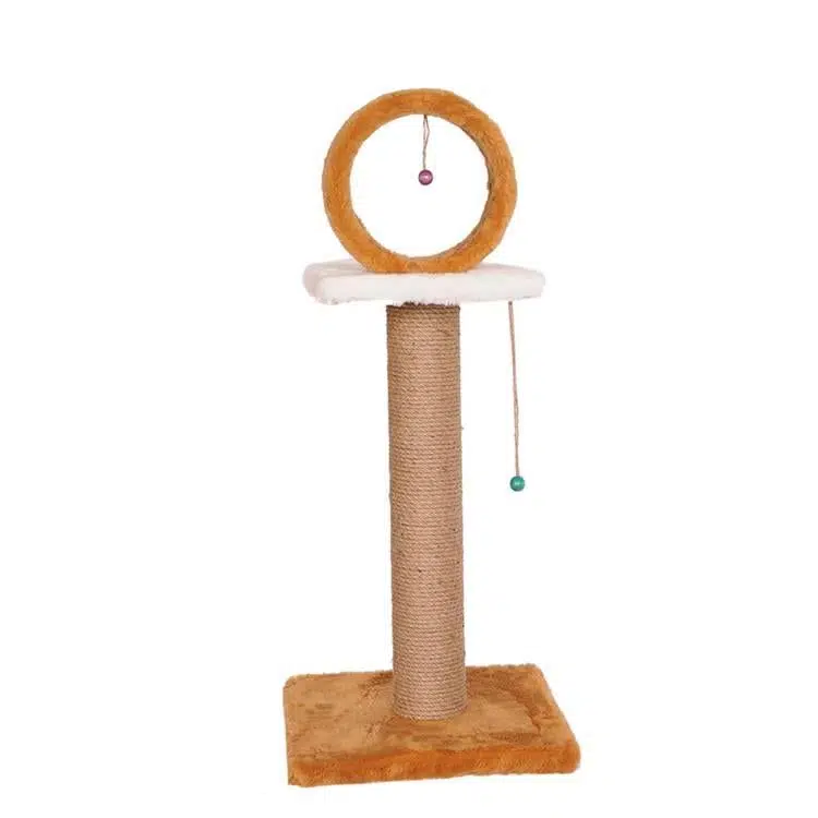 Çemberli Tablalı Kedi Tırmalama Kahverengi 78cm