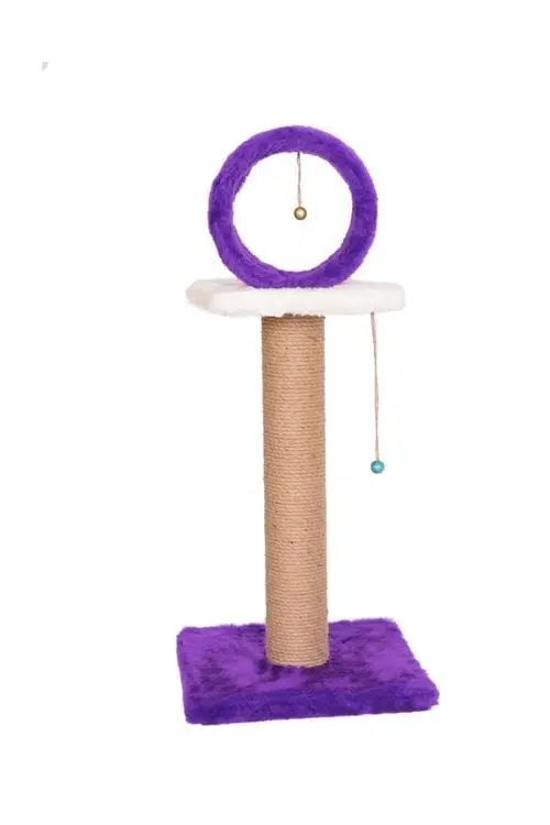 Çemberli Tablalı Kedi Tırmalama Mor 78cm