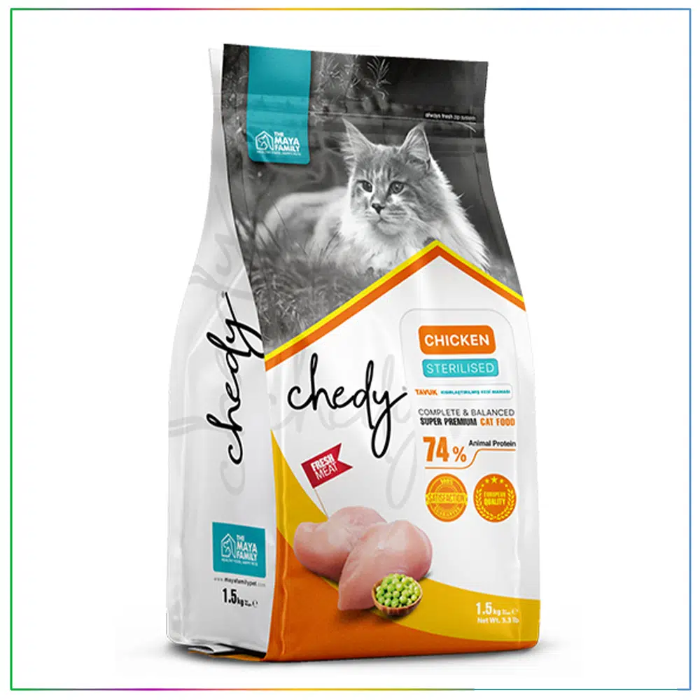 Chedy Tavuklu Kısırlaştırılmış Kedi Maması 1.5 KG