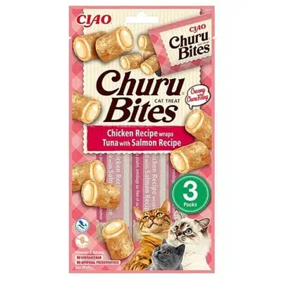 Ciao Bites Tavuk Sargılı ve Ton Balıklı Kedi Ödülü 3 X 10 Gr