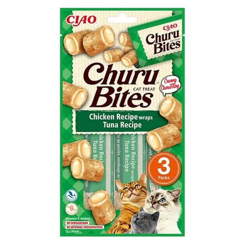 Ciao Bites Tavuk Sargılı Somonlu Kedi Ödülü 3 X 10 Gr