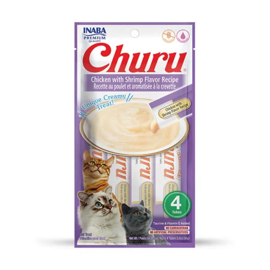 Ciao Churu Cream Tavuklu ve Karidesli Kedi Kreması 4 X 14 Gr