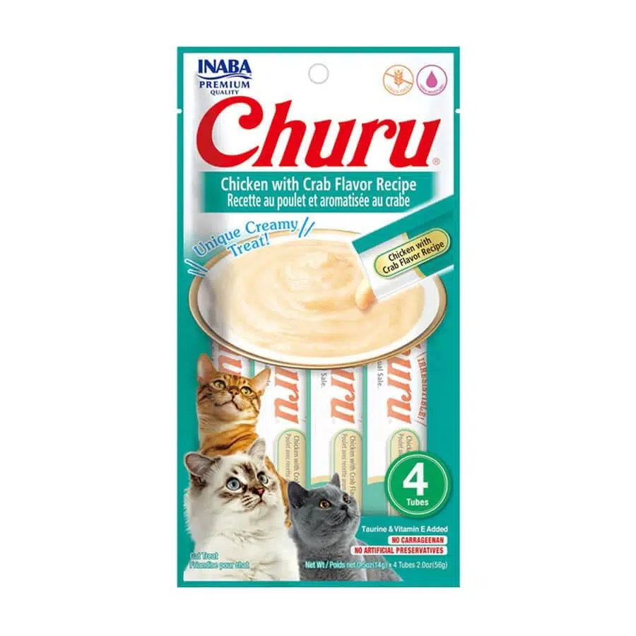 Ciao Churu Cream Tavuklu ve Yengeçli Kedi Kreması 4 X 14 Gr