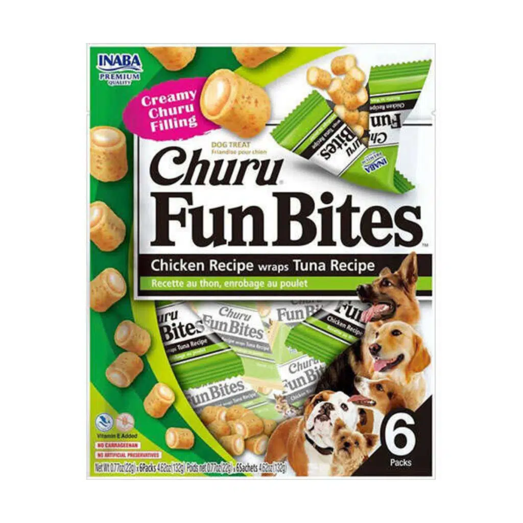 INABA Churu Fun Bites Ton Balığı Sargılı Köpek Ödül Maması 22gr 6lı