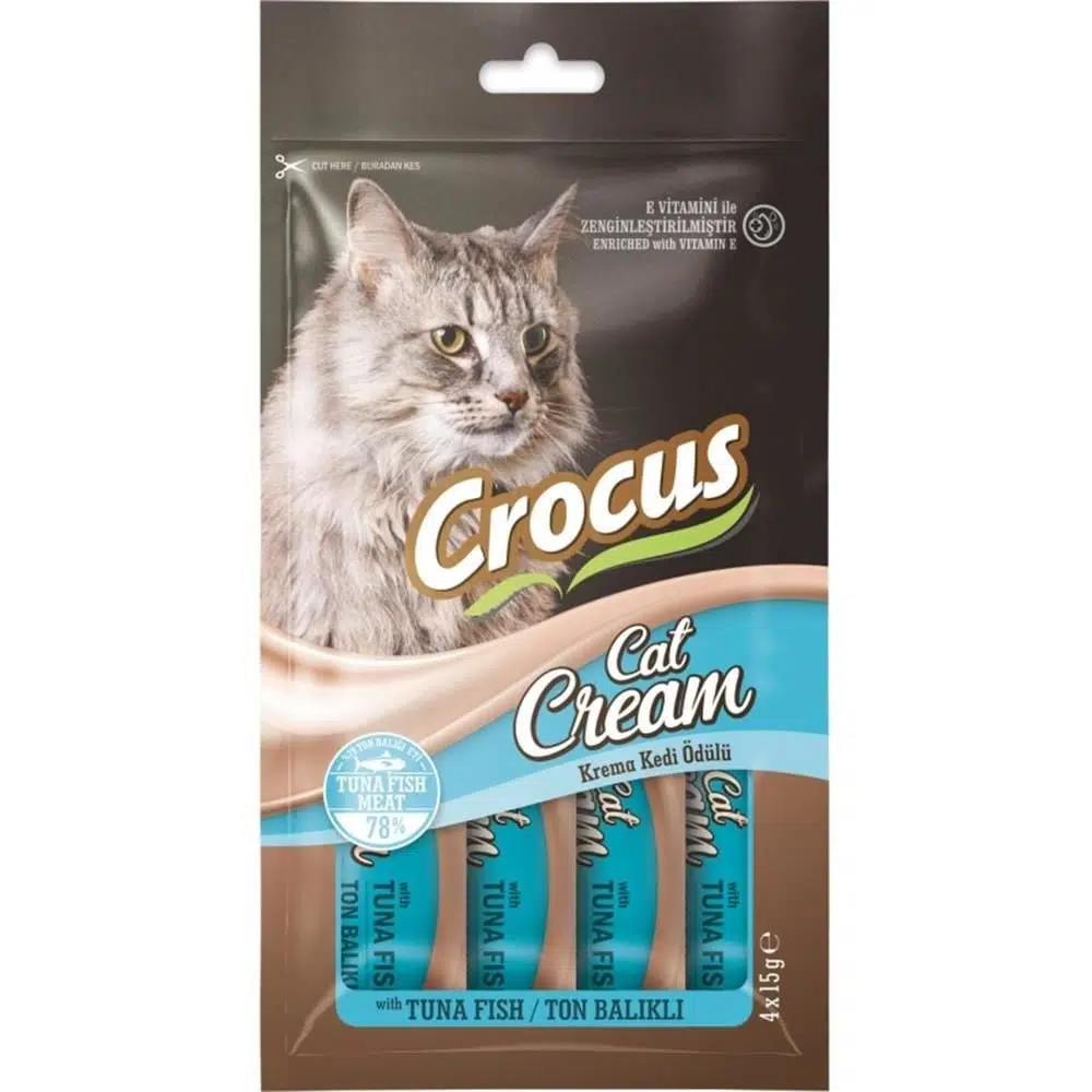 Crocus Cat Cream Ödül Ton balık 4*15 gr