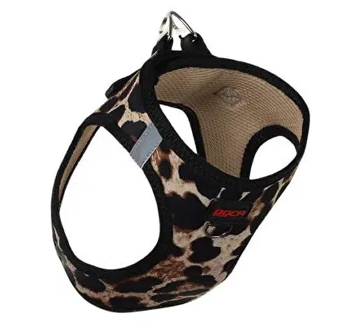 Doca Air Mesh Leopar Desenli Göğüs Tasması XS