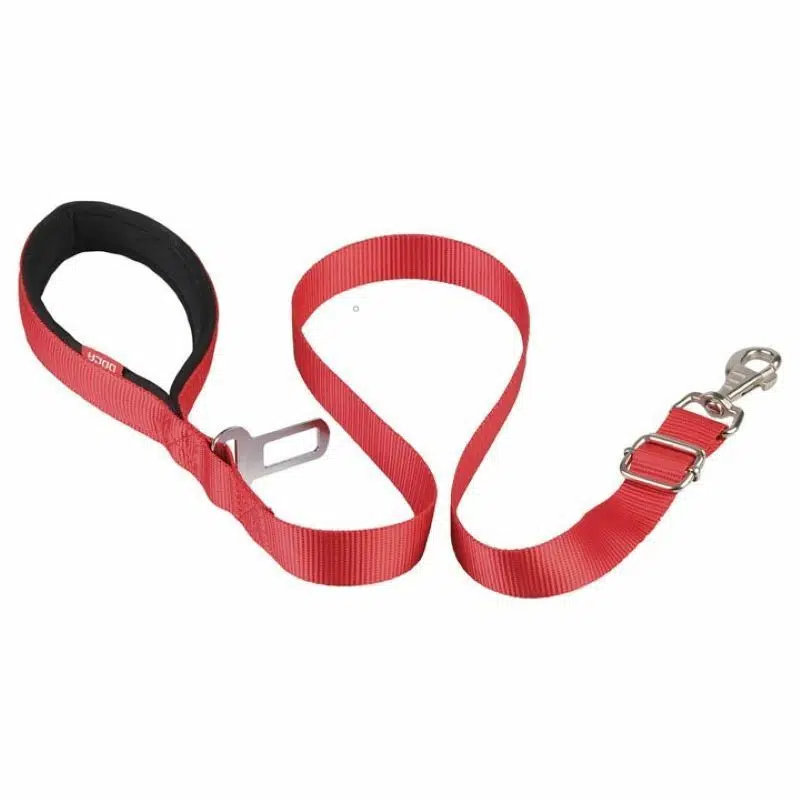 Doca Emniyet Kemerli Gezdirme Kırmızı Sevk Kayışı Kırmızı 1.5cm*120 Cm