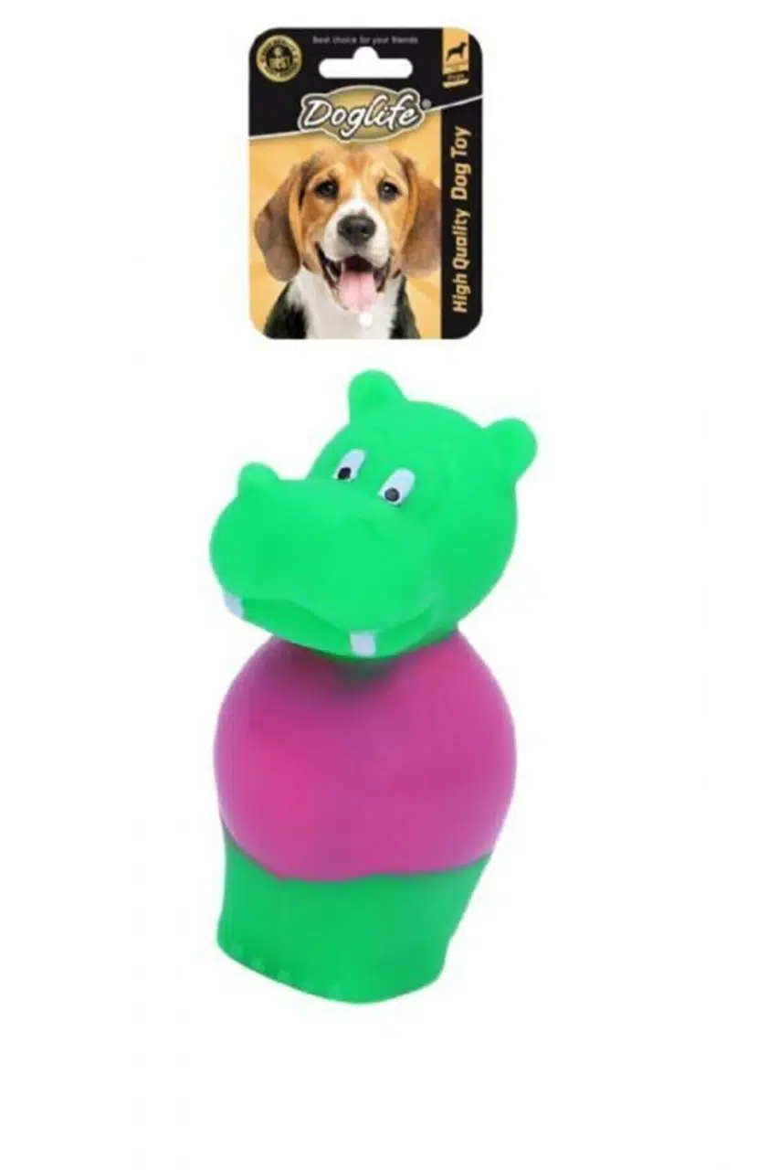 Doglife Köpek Oyuncak Sesli Plastik Su Aygırı 10CM 202756