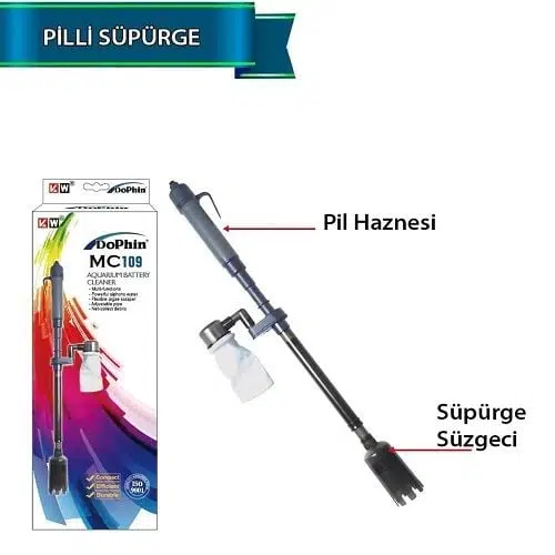 Dophin Pilli Akvaryum Dip Temizleme Sifonu MC109