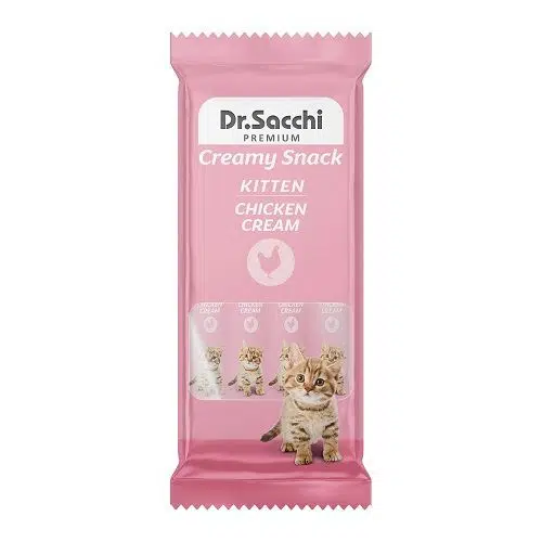 Dr.Sacchi Creamy Kitten Tavuklu Sıvı Kedi Ödülü 4'Lü