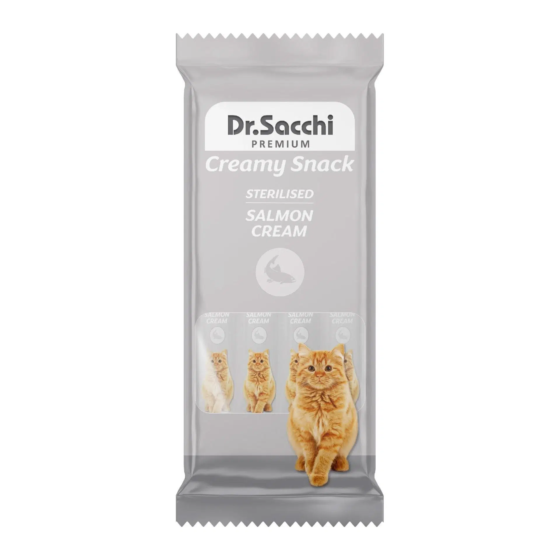 Dr.Sacchi Creamy Somonlu Kısırlaştırılmış Kedi Sıvı Kedi Ödülü 4'Lü