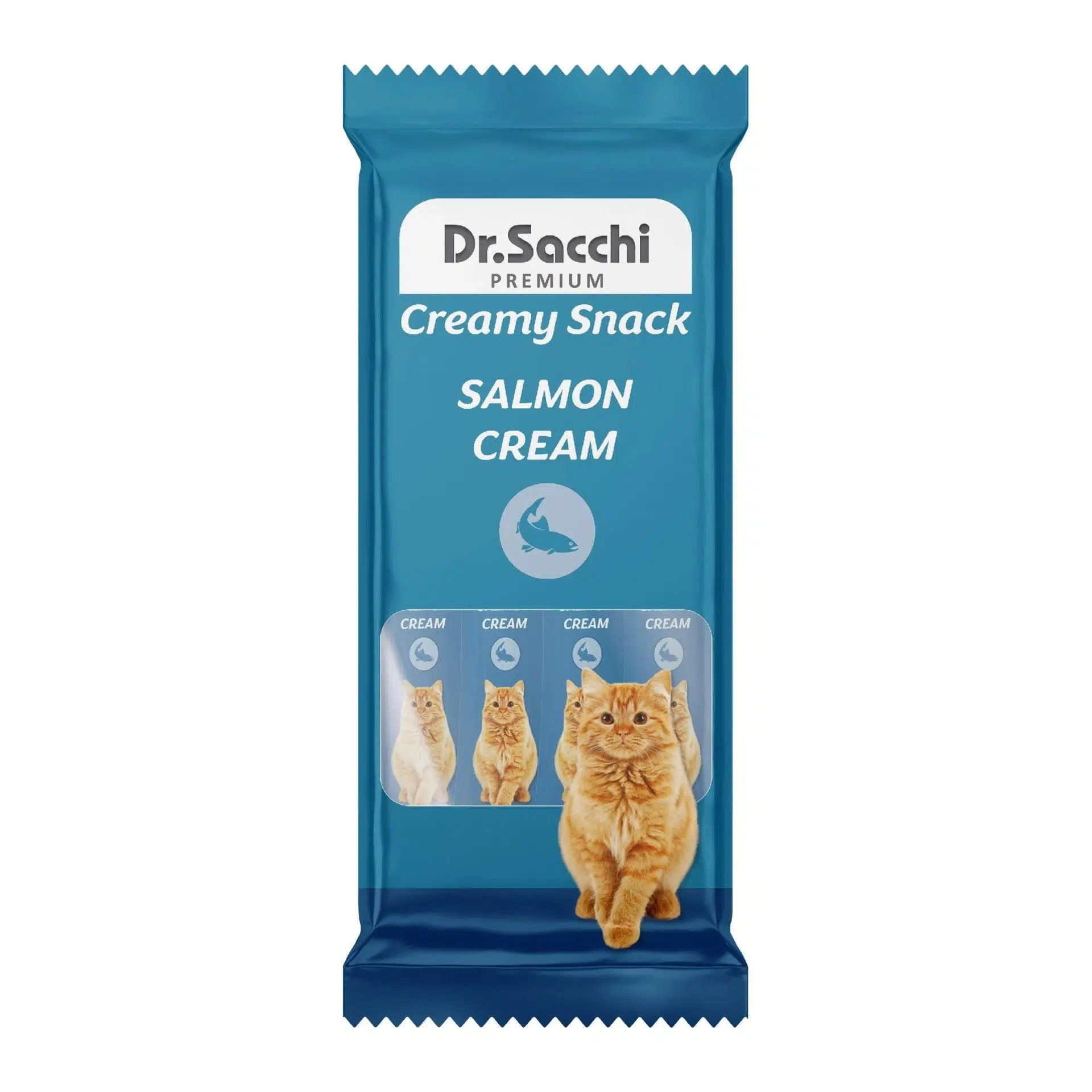 Dr.Sacchi Creamy Somonlu Sıvı Kedi Ödülü 4'Lü
