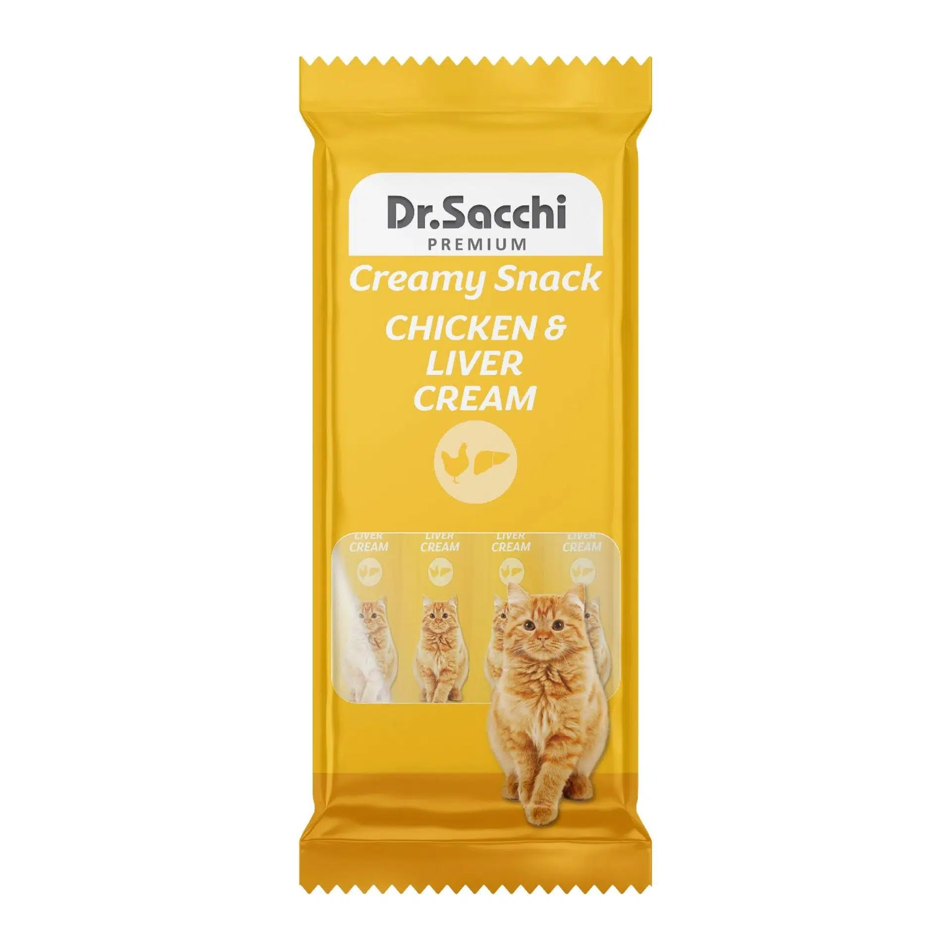 Dr.Sacchi Creamy Tavuklu Ciğerli Sıvı Kedi Ödülü 4'Lü