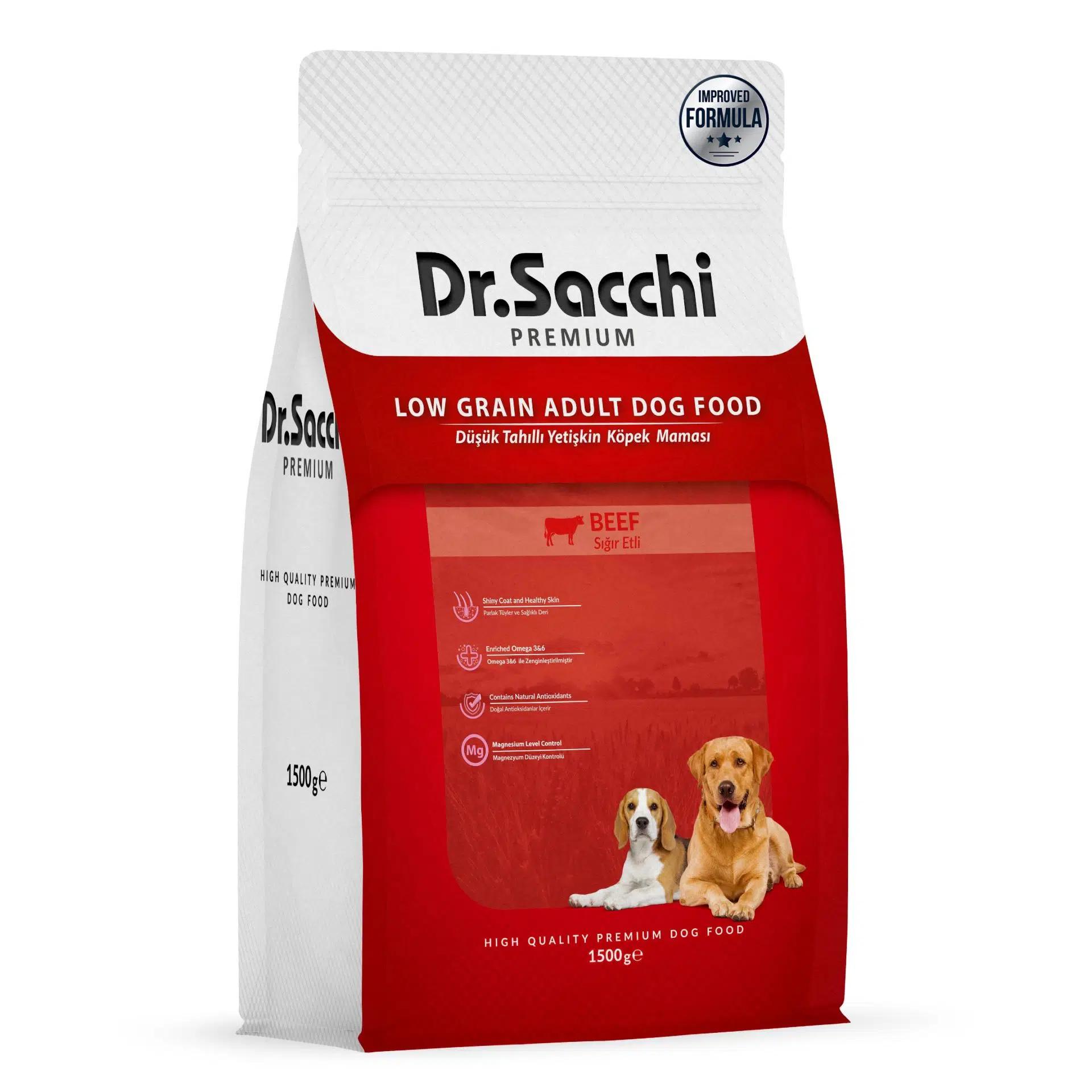 DR SACCHI KP LOW BİFTEKLİ KÖPEK MAMASI 1,5 KG