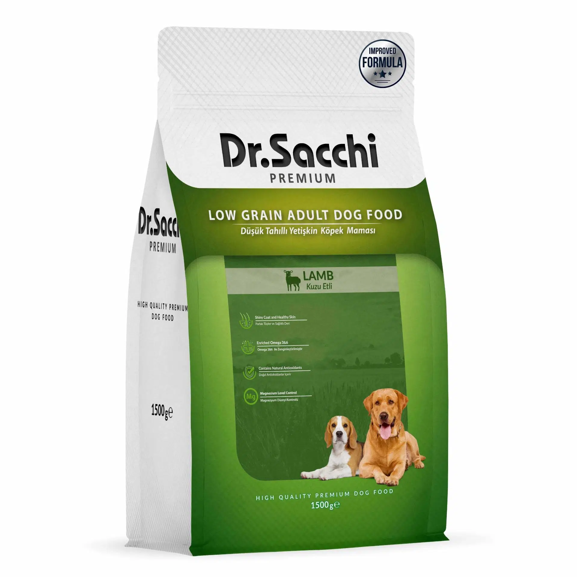 DR SACCHI KP LOW KUZU ETLİ KÖPEK MAMASI 1,5 KG