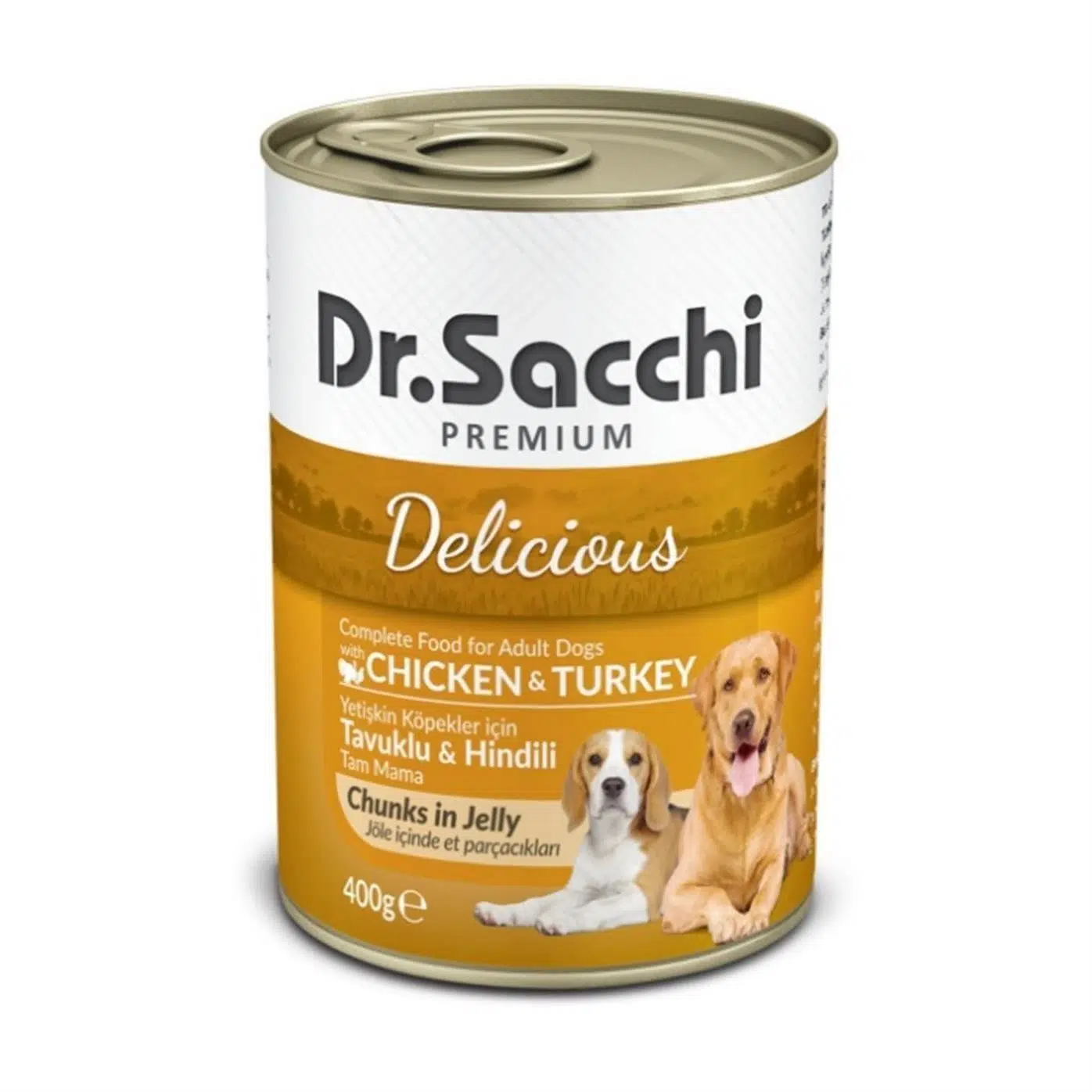DR. SACCHİ KP TAVUK&HİNDİLİ KÖPEK KONSERVESİ 400GR