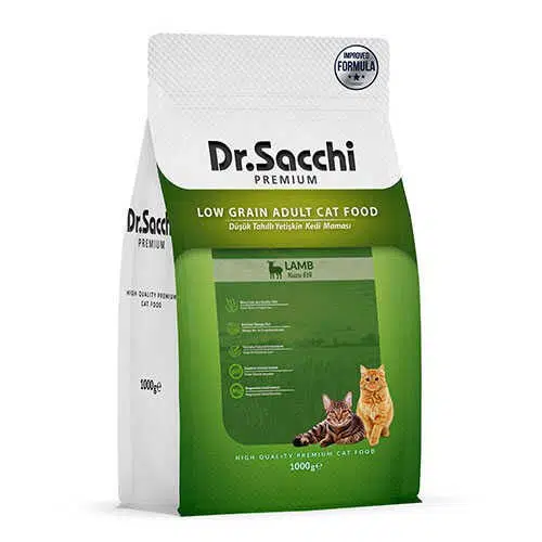 Dr.Sacchi Premium Kuzu Etli Düşük Tahıllı Yetişkin Kedi Maması 1kg
