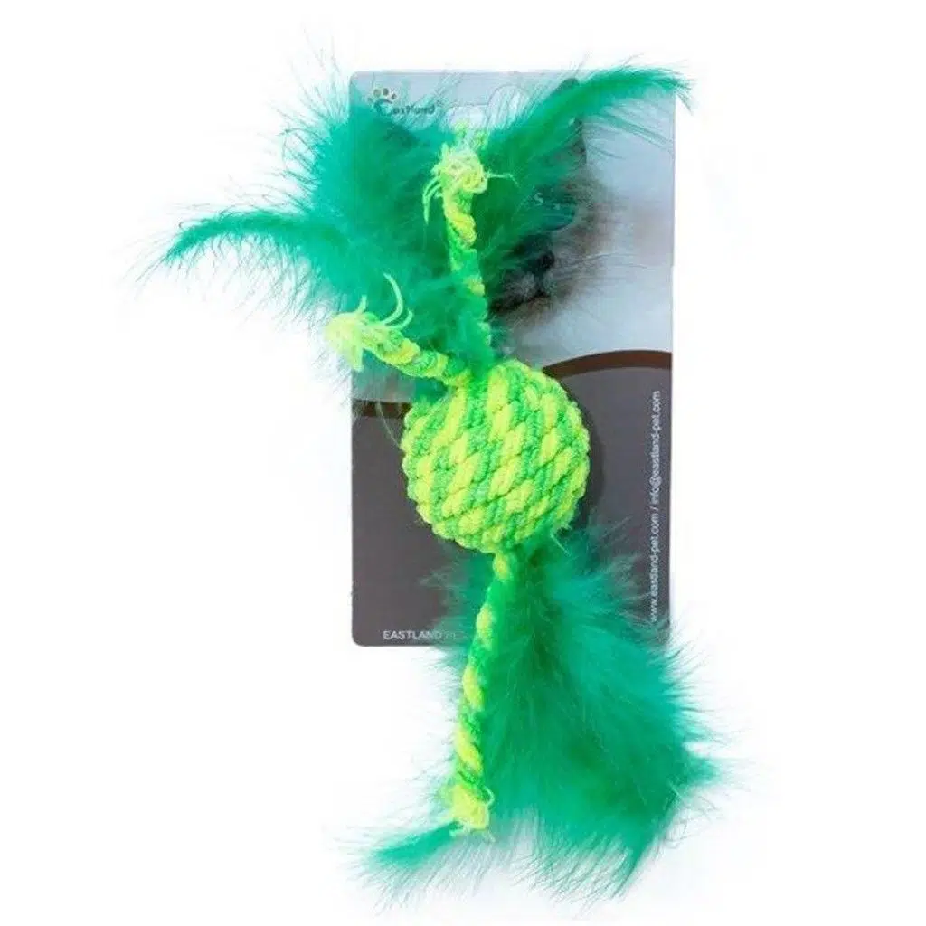 Eastland kedi oyuncak tüylü ipli top ct19294