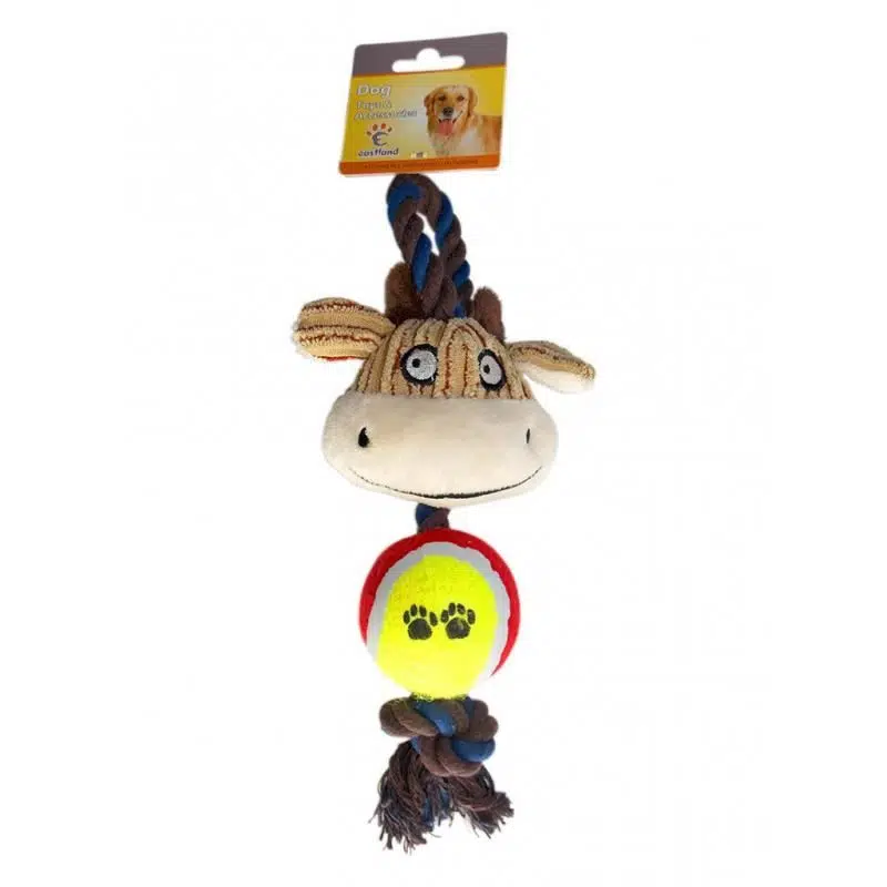 Eastland Tenis Toplu İnek Figürü Köpek Stres İpi Oyuncak 35x12 Cm