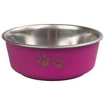 Eurodog fuşya çelik mama kabı 14cm 480ml 24449