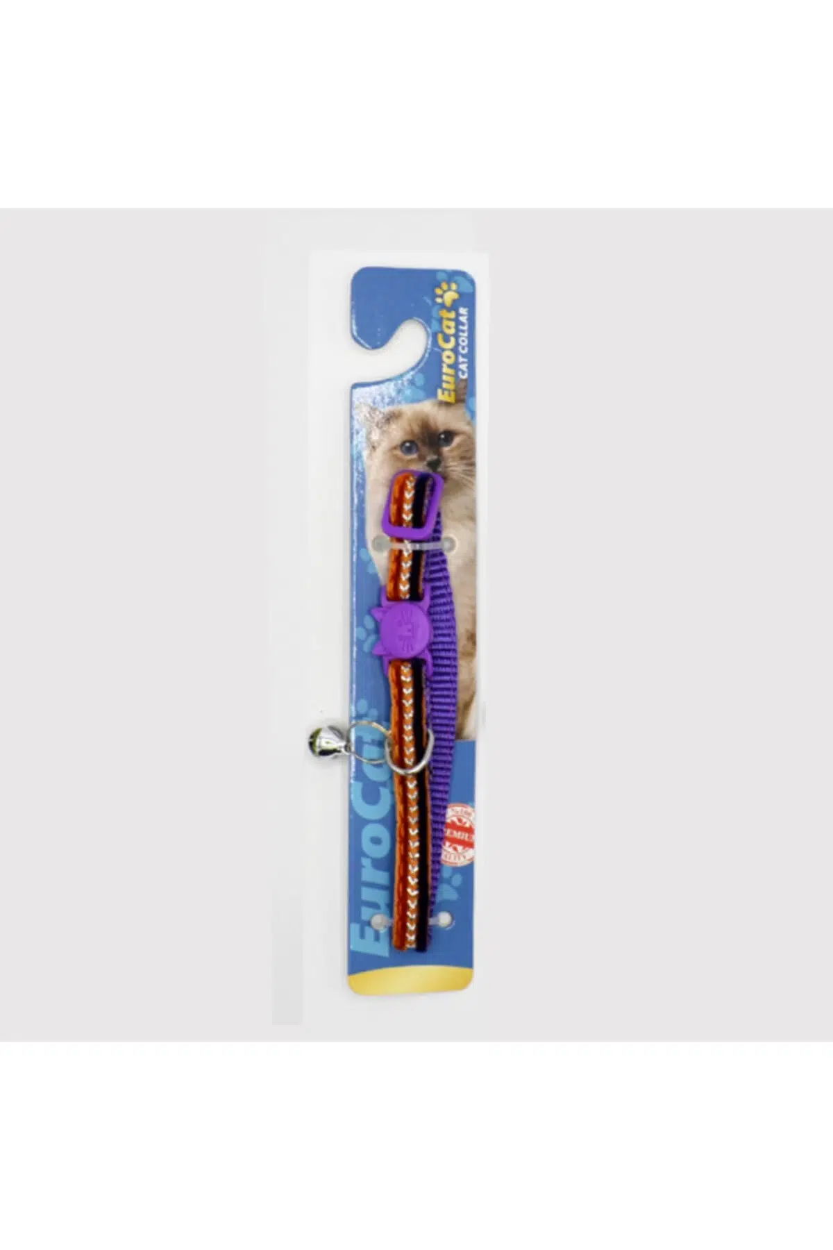 Eurodog Mor Desenli Kedi Tasması 10mm28cm