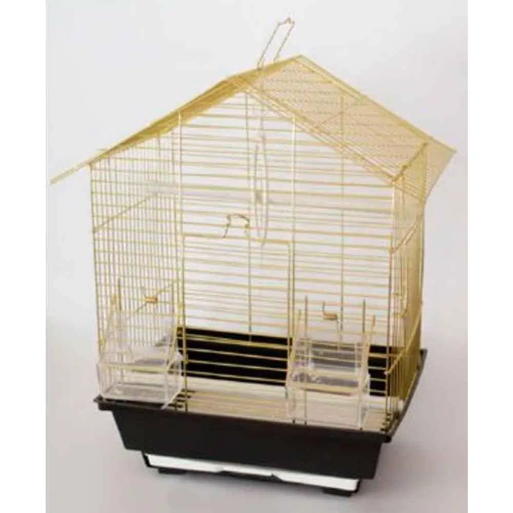 Eurogold Kuş Kafesi Çatılı Pirinç Kaplama 1101AG