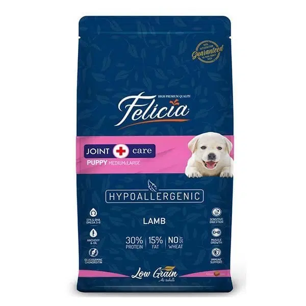 Felicia HypoAllergenic Kuzulu Büyük Irk Yavru Köpek Maması 3 Kg
