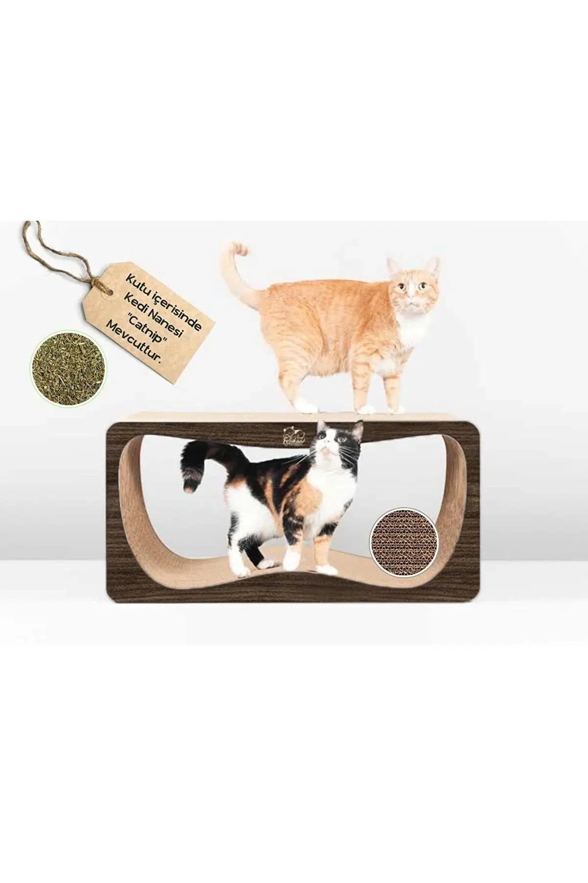 Felidae oluklu mukavva tırmalama kanepesi no:4