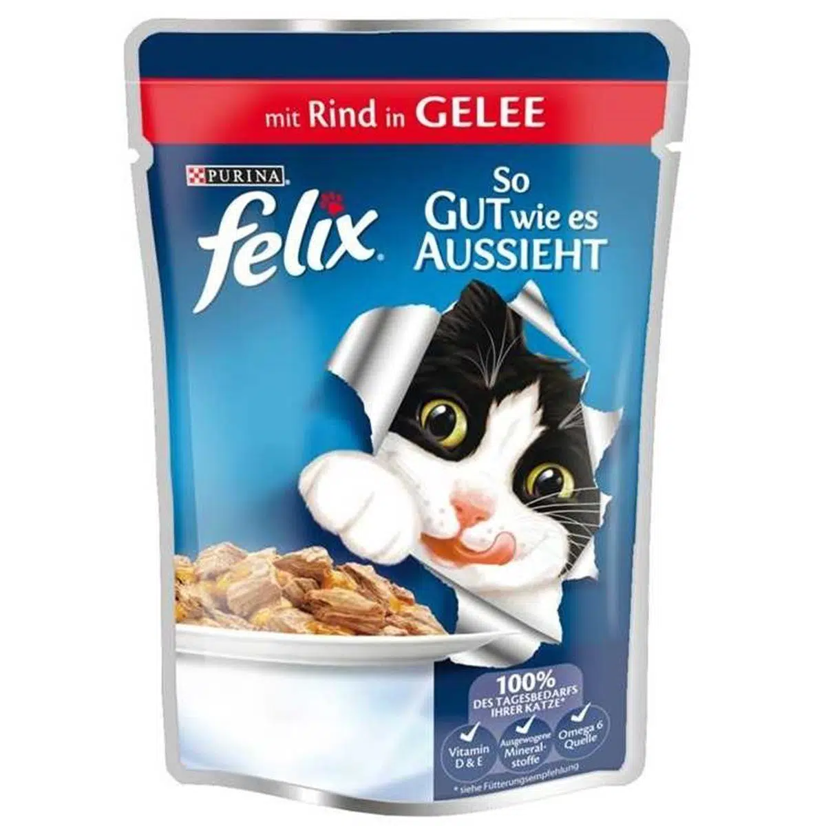 Felix Sığır Etli Kedi Yaş Maması 85 Gr
