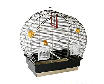 Ferplast Luna 2 Oval Çatılı Antik Pirinç Kuş Kafesi 44x25x45cm