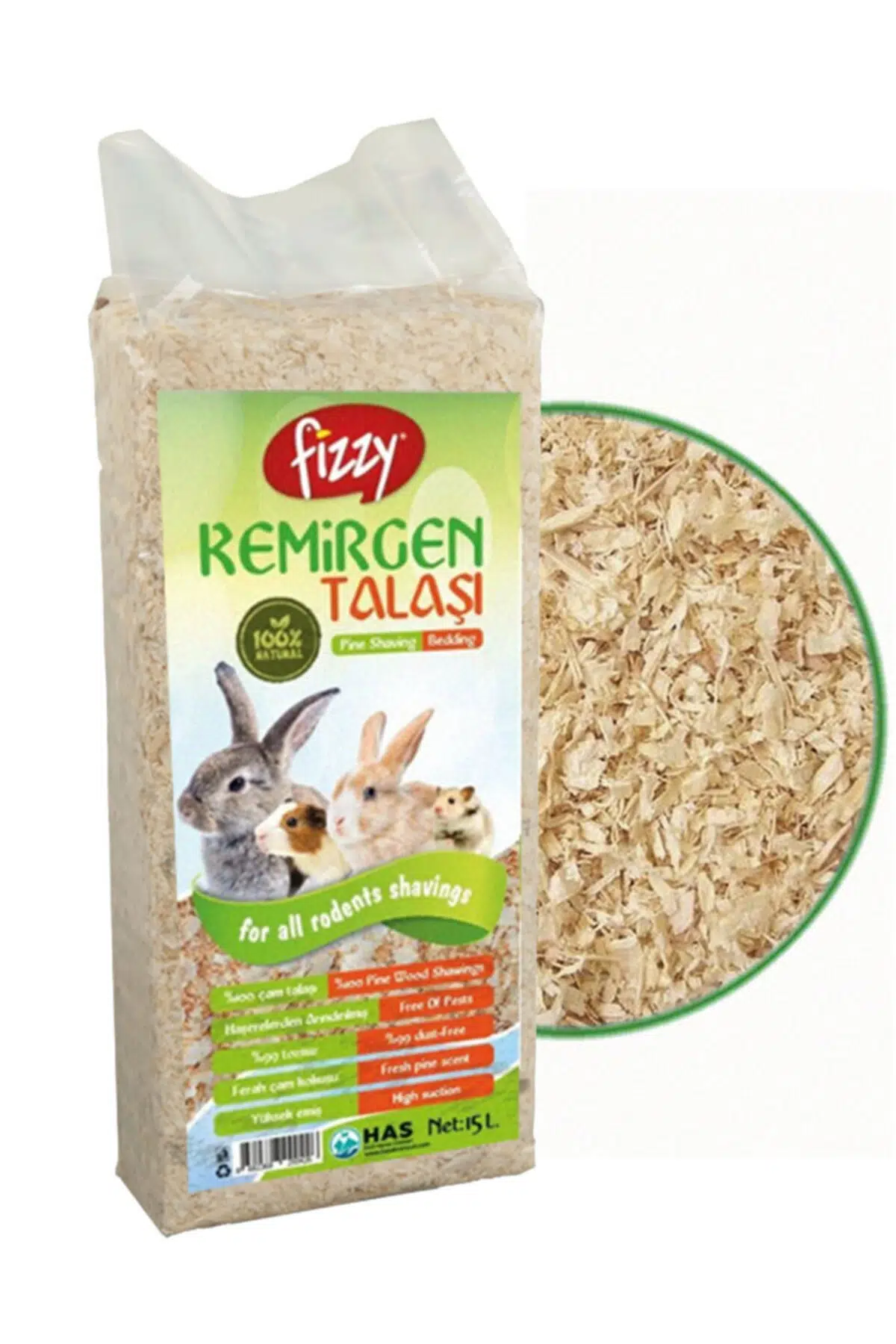 Fizzy Kemirgen Çam Talaşı 15 Lt