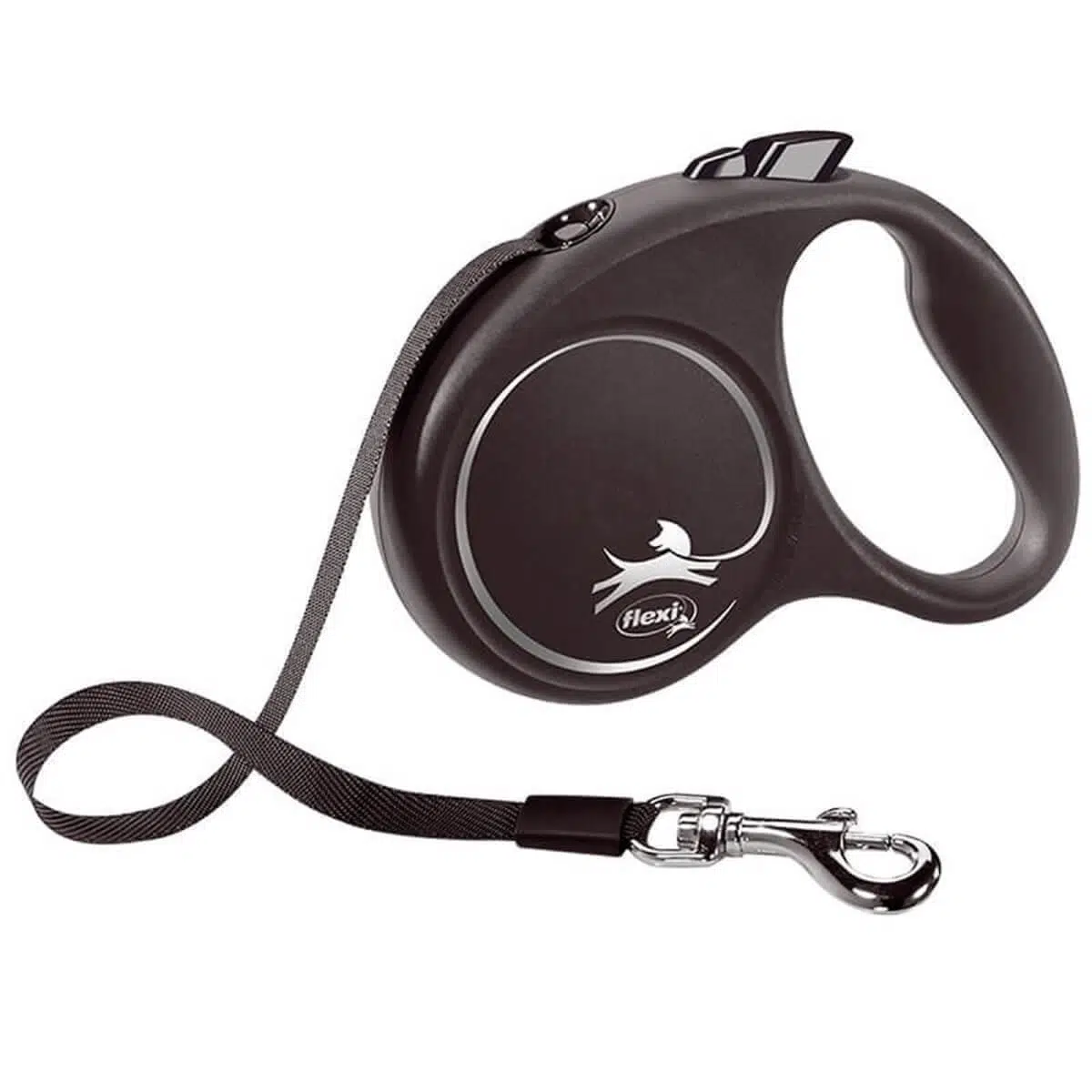 Flexi Black Design Large 5M Şerit Otomatik Köpek Gezdirme Tasması Siyah