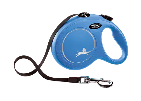 Flexi New Classic Large 5M Şerit Otomatik Köpek Gezdirme Tasması Mavi